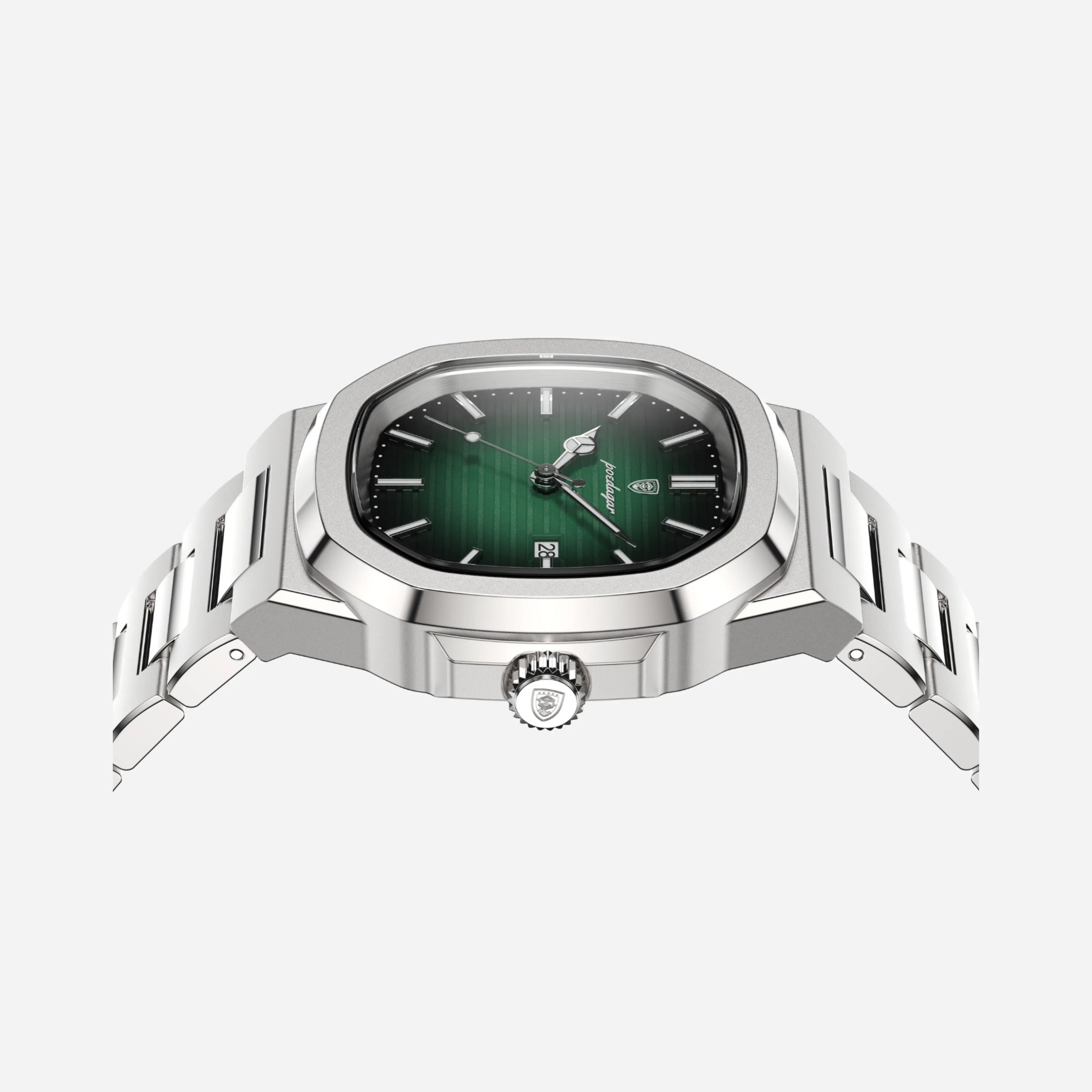 Herrenuhr aus Edelstahl | Quadratisches Zifferblatt