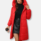 Women's Down Coat | Lined Winter Jacket with Hood