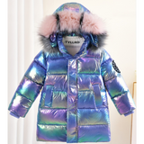 Girls' Jacket | Metallic Purple & Hooded
