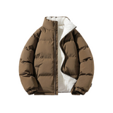 Men's fleece-lined and padded puffer jacket
