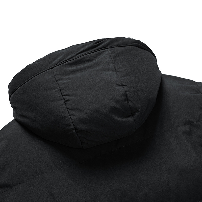 Men's long winter jacket | with hood