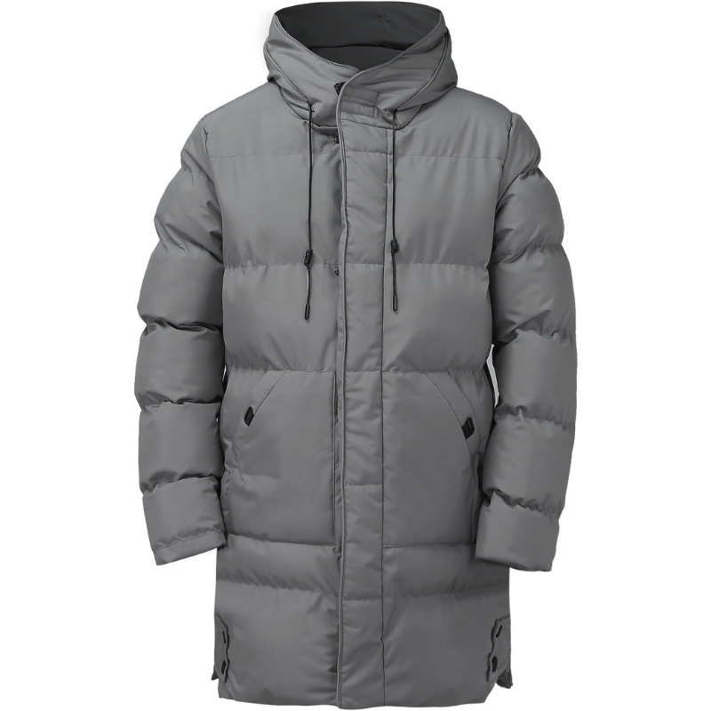 Men's Winter Jacket | Long Down Jacket with Hood