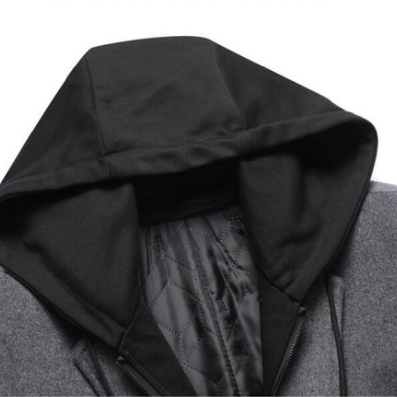 Men's Coat with Detachable Hood | Winter