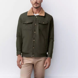 Men's Canvas Jacket | With Teddy Collar | Winter