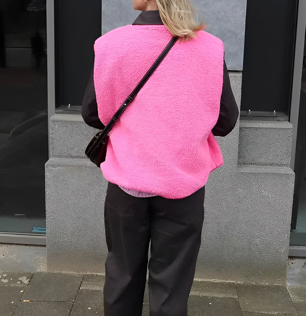 Bea | Damen Strick-Cardigan ohne Ärmel