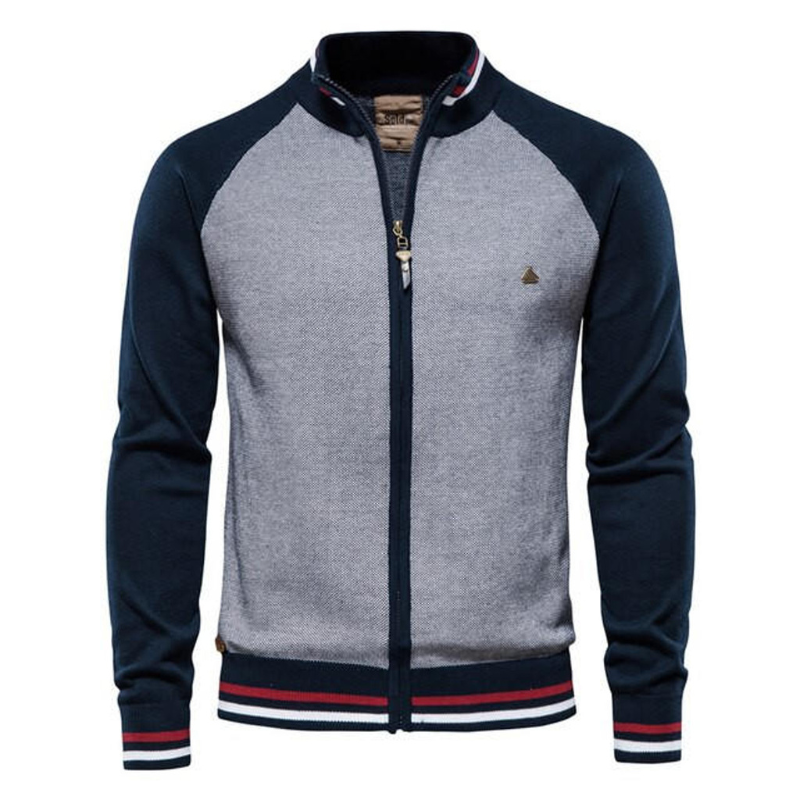 Men's Two-Tone Striped Cardigan | Cardigan