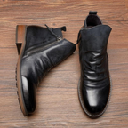 Herren Leder Stiefel | Casual mit Reißverschluss