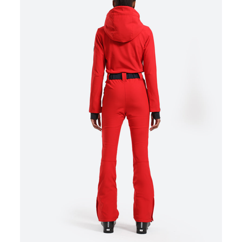 Damen Skianzug Einteilig | Gestreift & Mit Kapuze