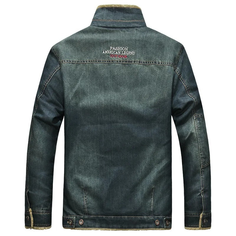 Men's Winter Jacket | Denim Jacket with Teddy Lining