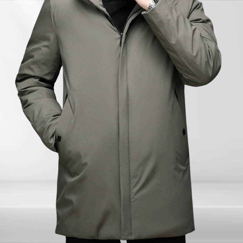Classic black hooded jacket