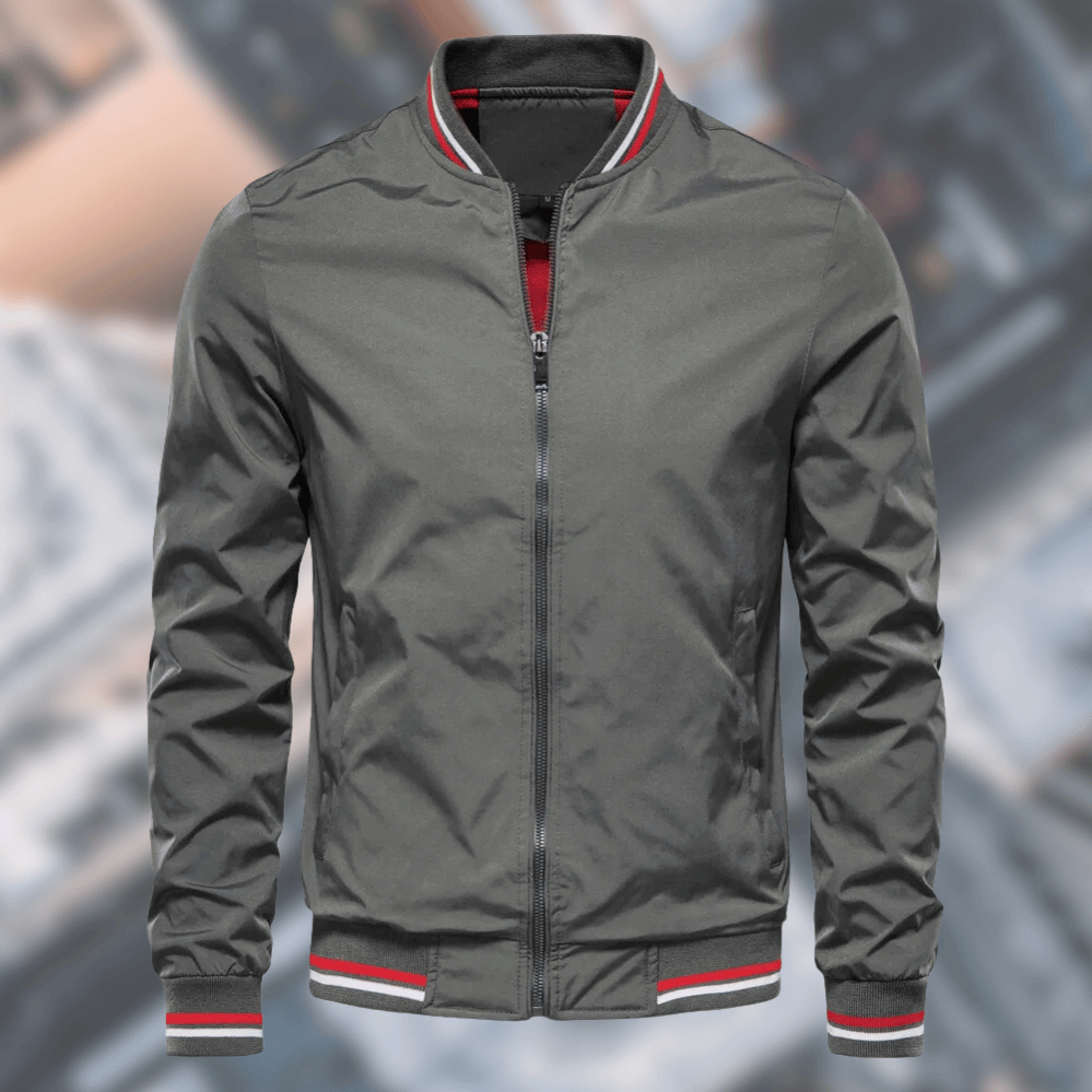 Dark | Wasserdichte Bomberjacke-Grau-XS-Becker Boutique