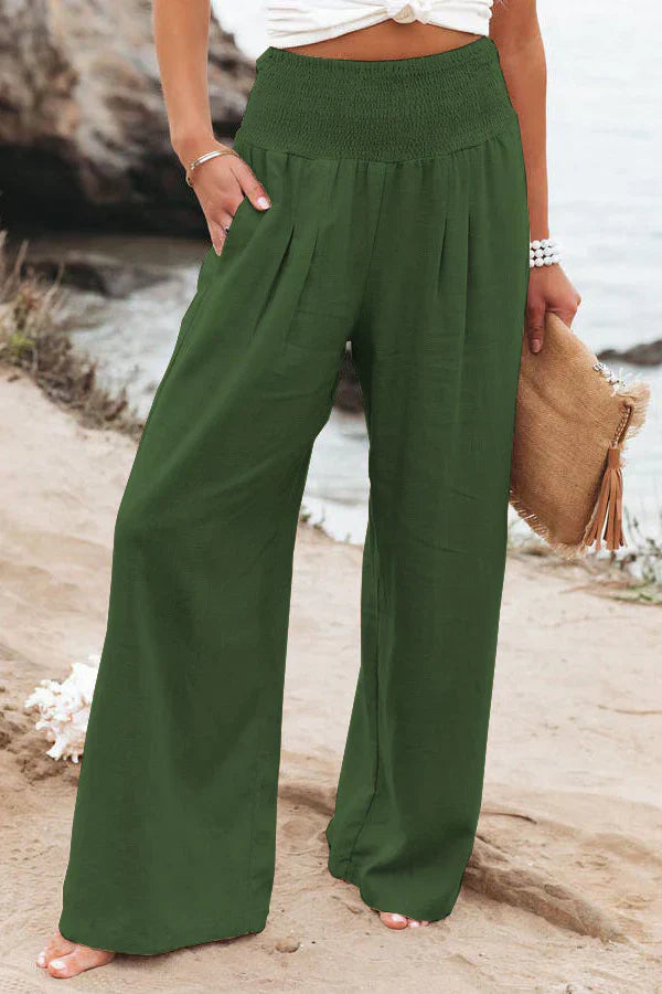 Nora | Damen-Hose Loose Fit aus Leinen und Baumwollegefühl