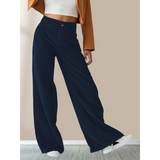 Women's Corduroy Trousers, Casual Style | Wide Leg