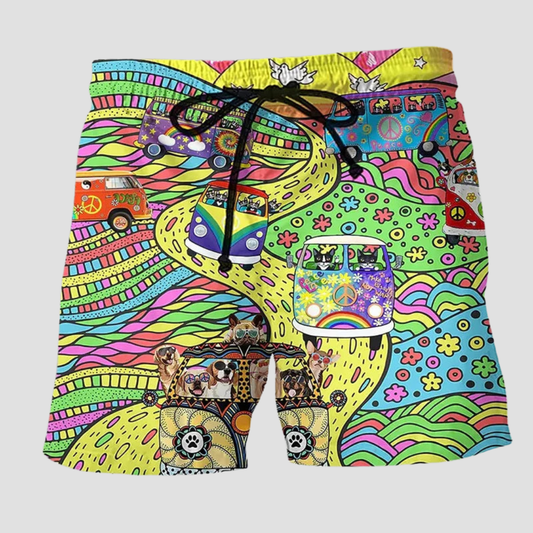 Jeremiah | Herren Badehosen | Kurze mit Graffiti-Print