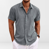 Dino | Classic men's summer shirt with button placket and short sleeves