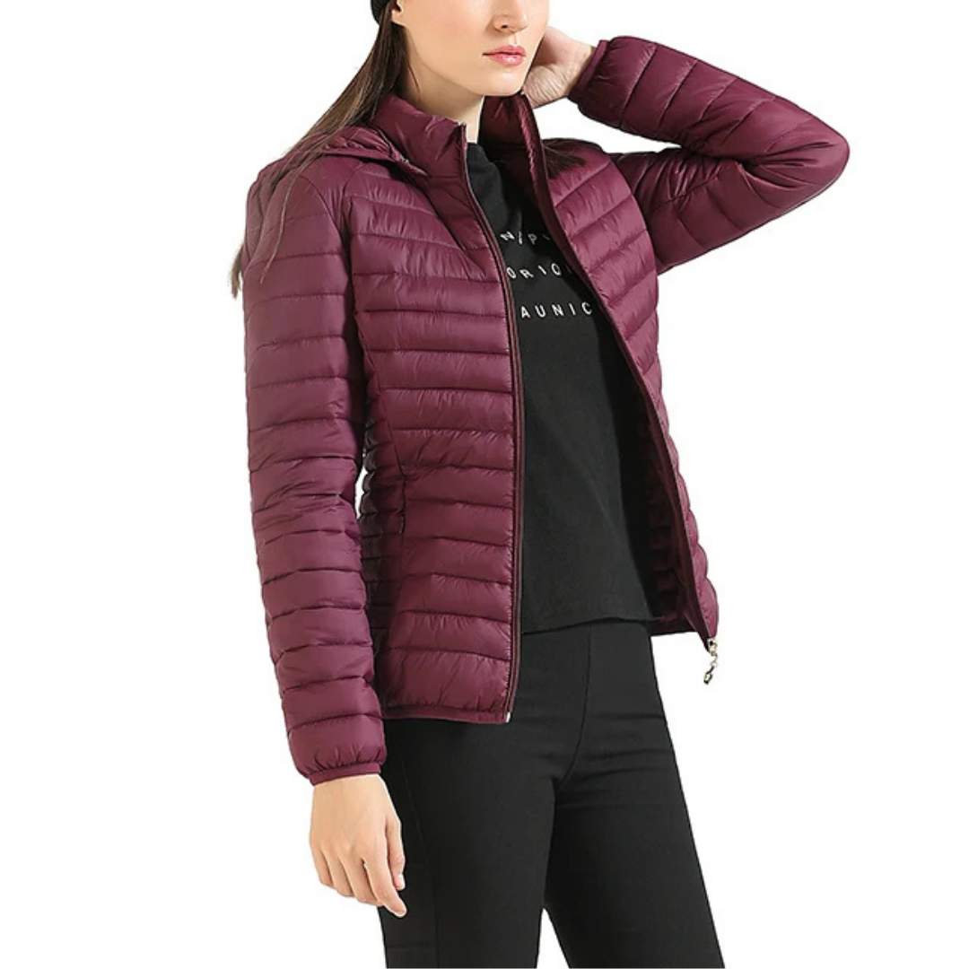 Women’s Quilted Jacket with Hood | Lightweight
