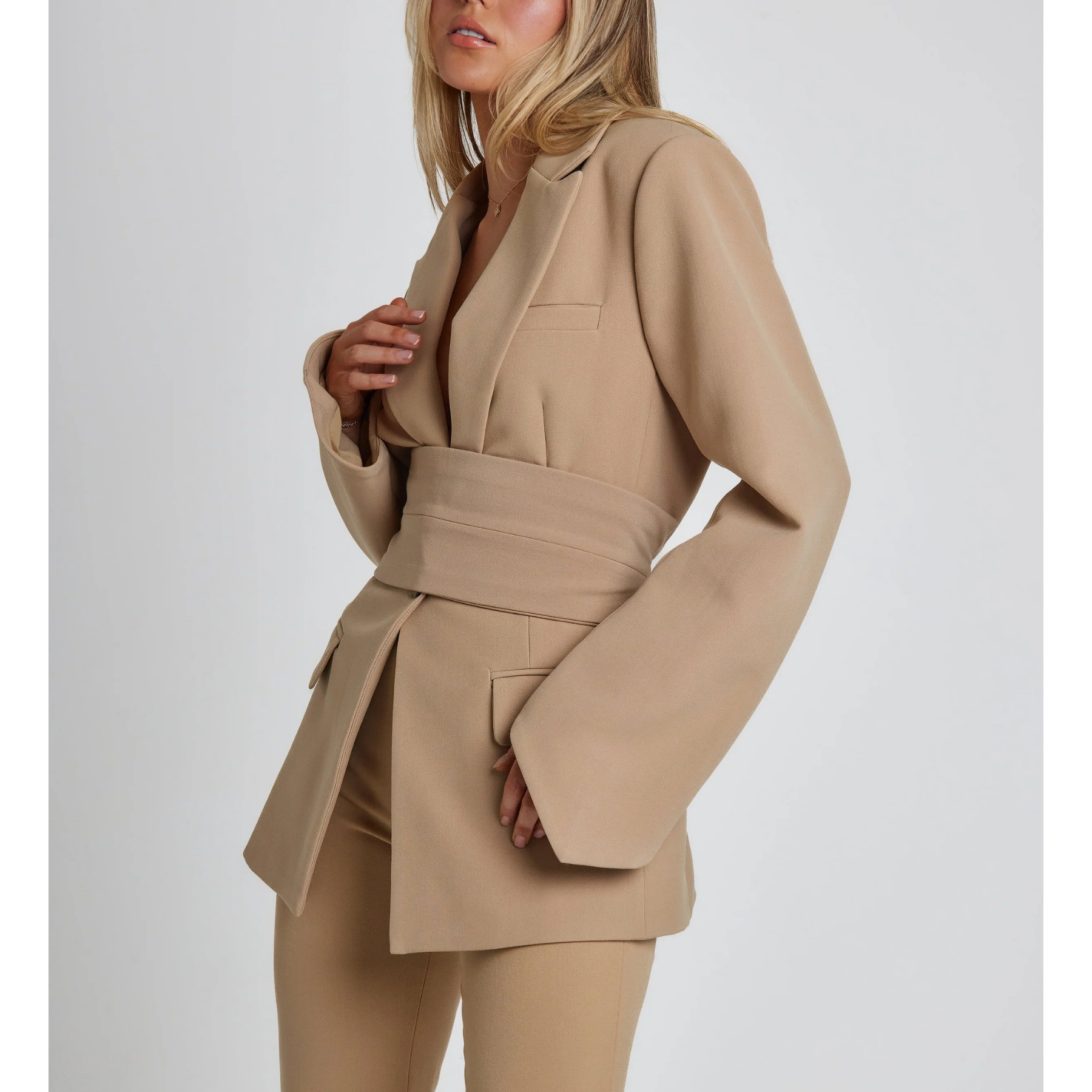 Women’s Belted Blazer