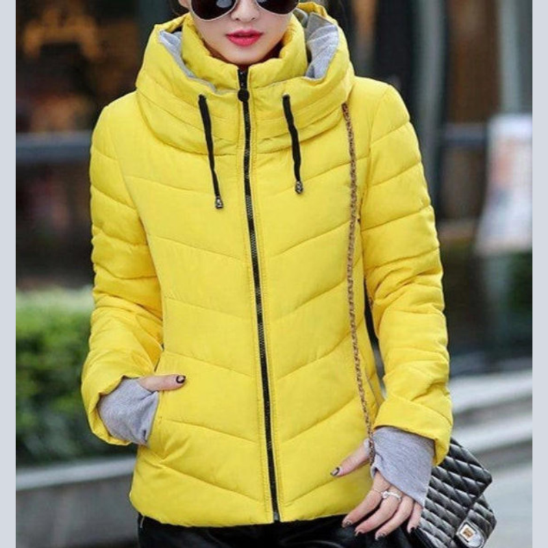 Damen Steppjacke mit Kapuze | Daunen
