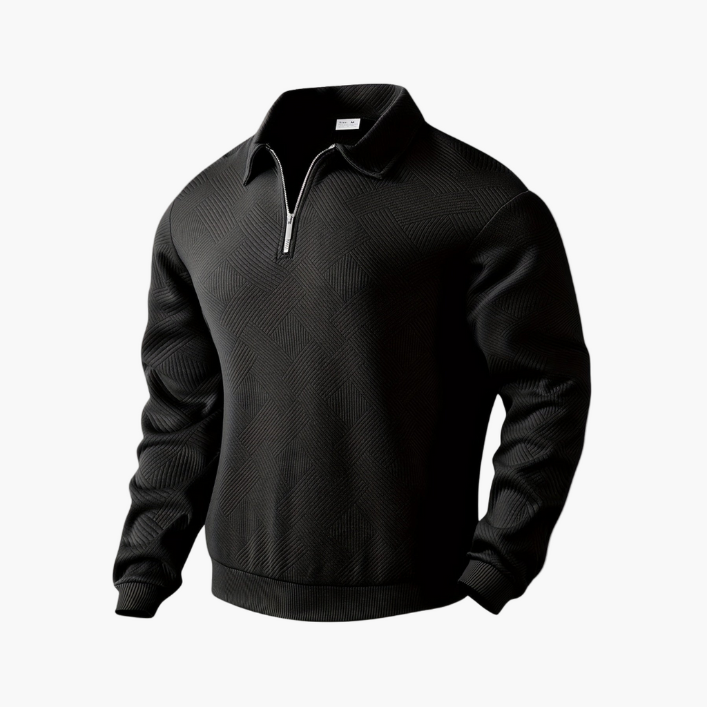Herren Polo Pullover | Mit Reißverschluss