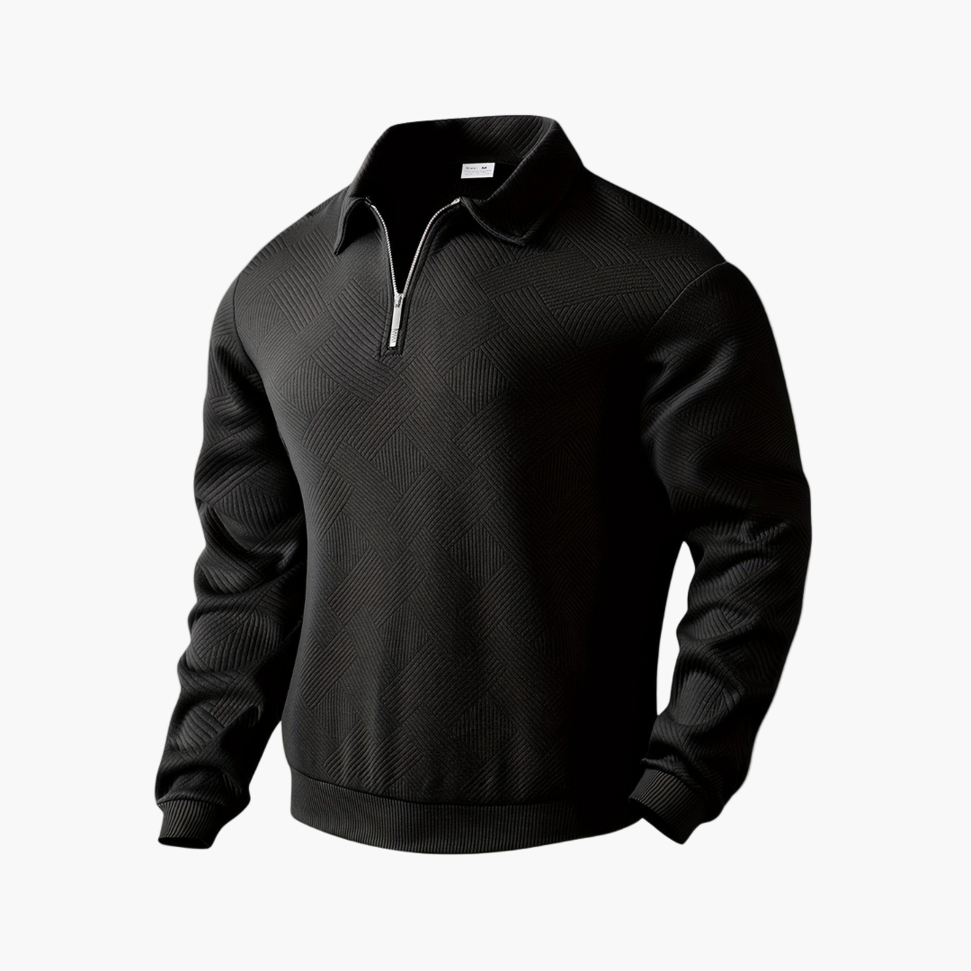 Herren Polo Pullover | Mit Reißverschluss