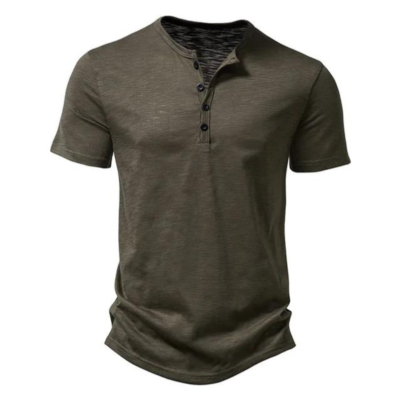 Henley | Herren-Polo - Henley-Kragen atmungsaktives Herren-T-Shirt