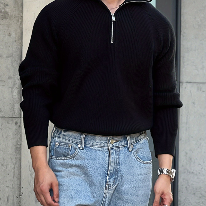 Herren Strick Pullover | Mit Kragen & Quarter Zip