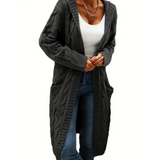 Women's Long Cardigan | Knit Jacket with Pockets
