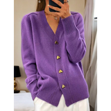 Women's cardigan with heart buttons
