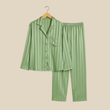 Striped women's pajama set | Satin feel
