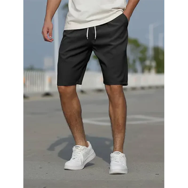 Kurze Sommerhose mit verstellbarem Hoher Taille für Herren