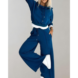 Women's 2-piece jogging suit | Hoodie & wide-leg trousers