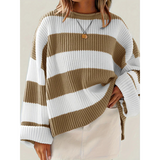 Women's knitted pullover | Striped & Oversized