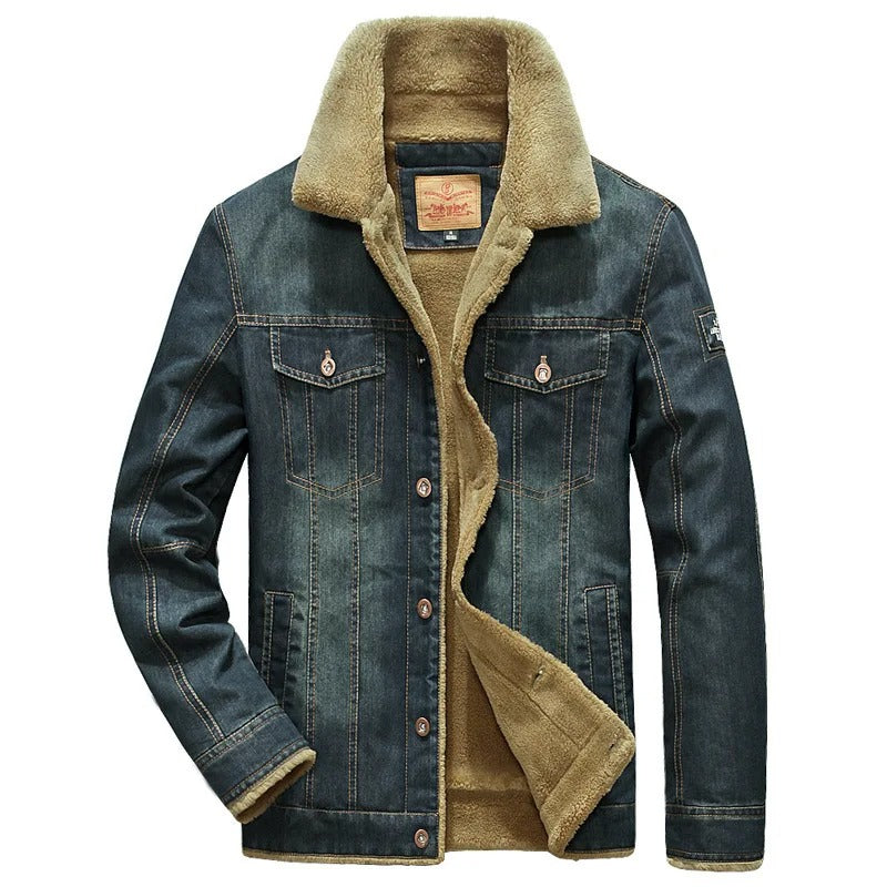 Herren Winterjacke | Jeansjacke Mit Teddyfutter
