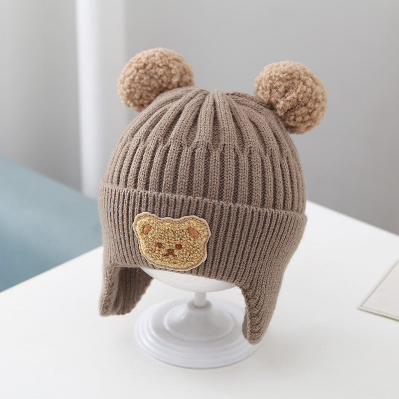 Kinder Mütze | Gestrickte Bärenmütze mit Ohren