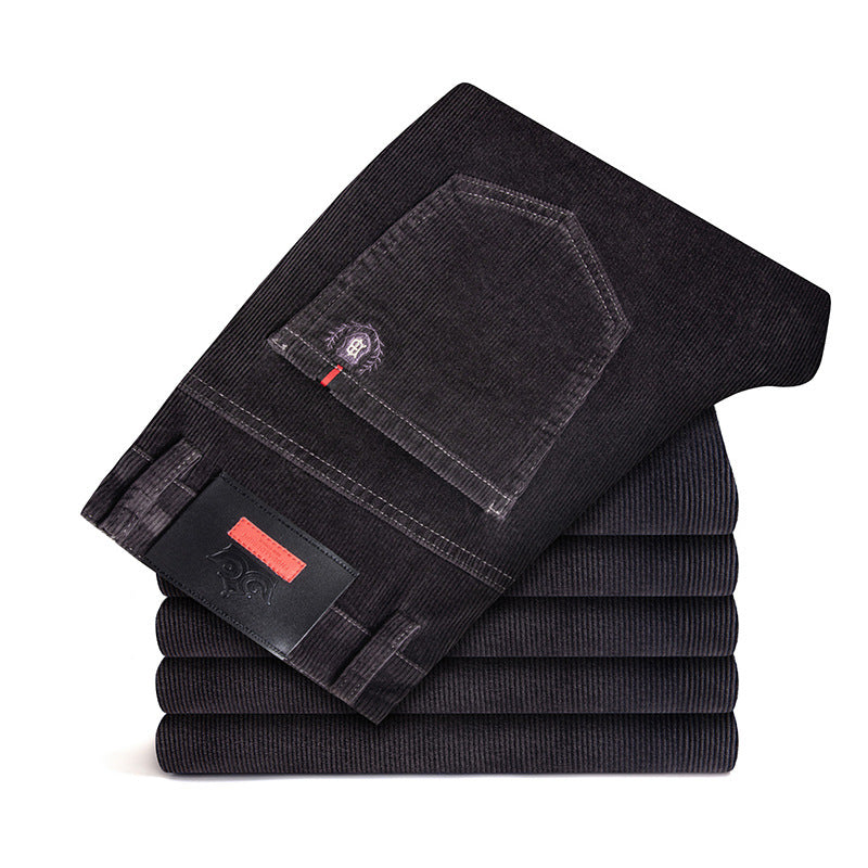 Herren Cordhose Strech | Schwarz | 5-Pocket