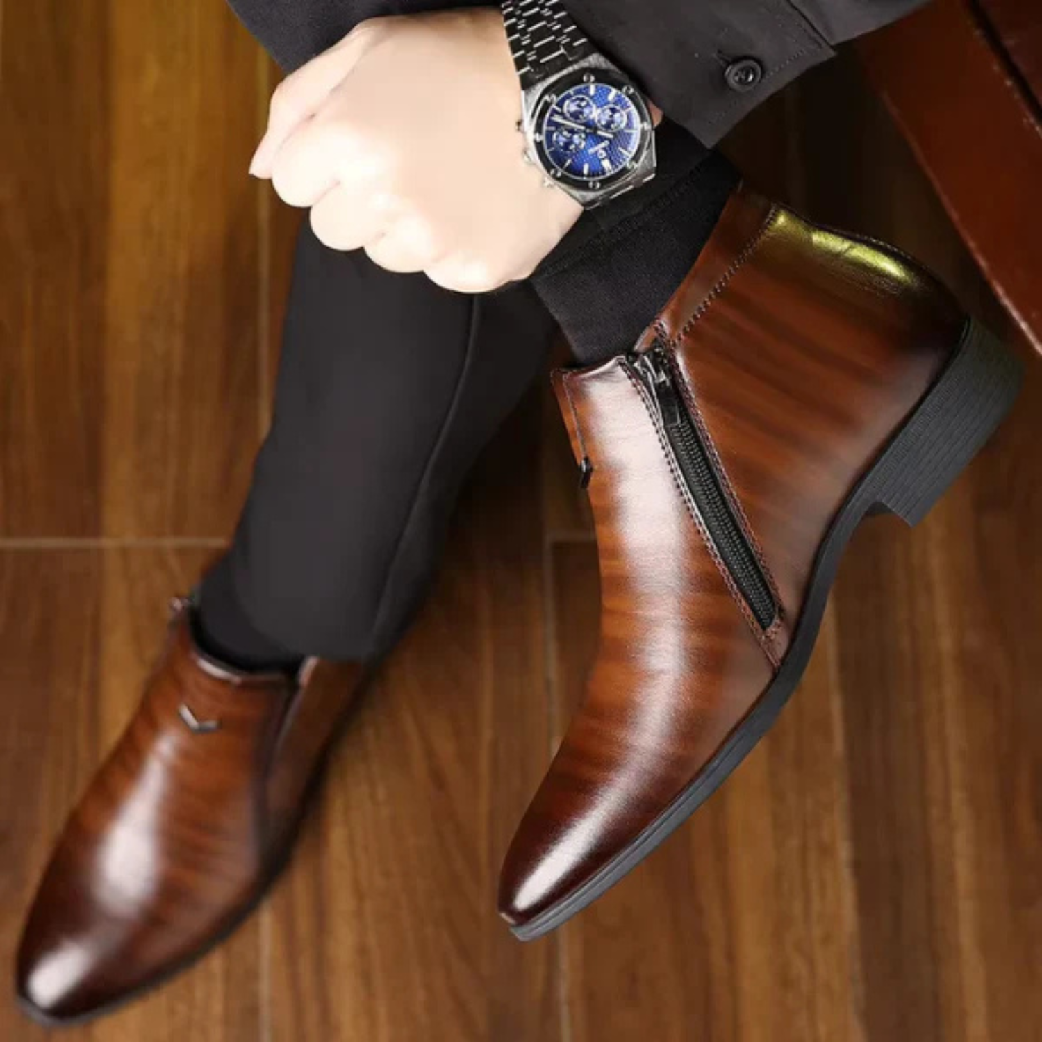 Herren Lederstiefeletten | Retro & Business