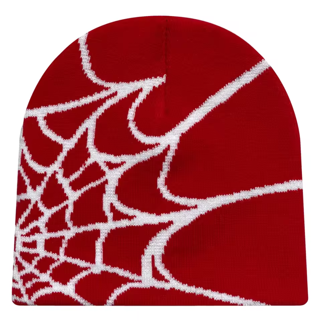 Mütze | Strickmütze Y2K Stil & Spinnenmuster