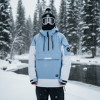 Ski jacket with hood and half zipper | Snowboard