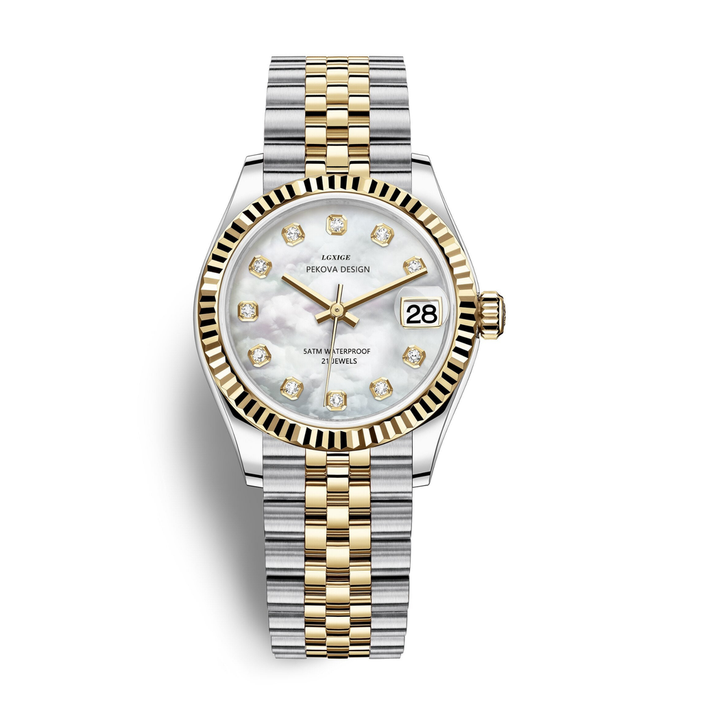 Edelstahl Armbanduhr Damen | Silber & Gold