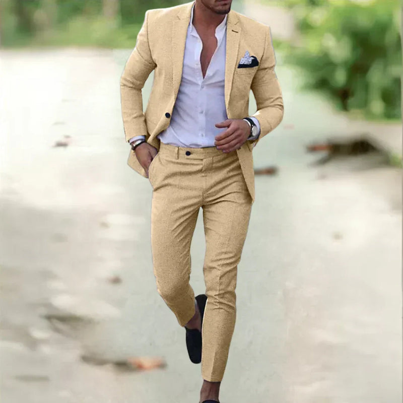 Nathan | Herren Sommer Anzug | Leinen stil