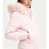 Damen Steppjacke | Winterjacke mit Abnehmbarer Kapuze