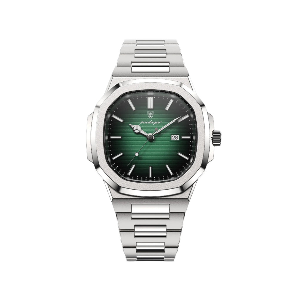 Herrenuhr aus Edelstahl | Quadratisches Zifferblatt