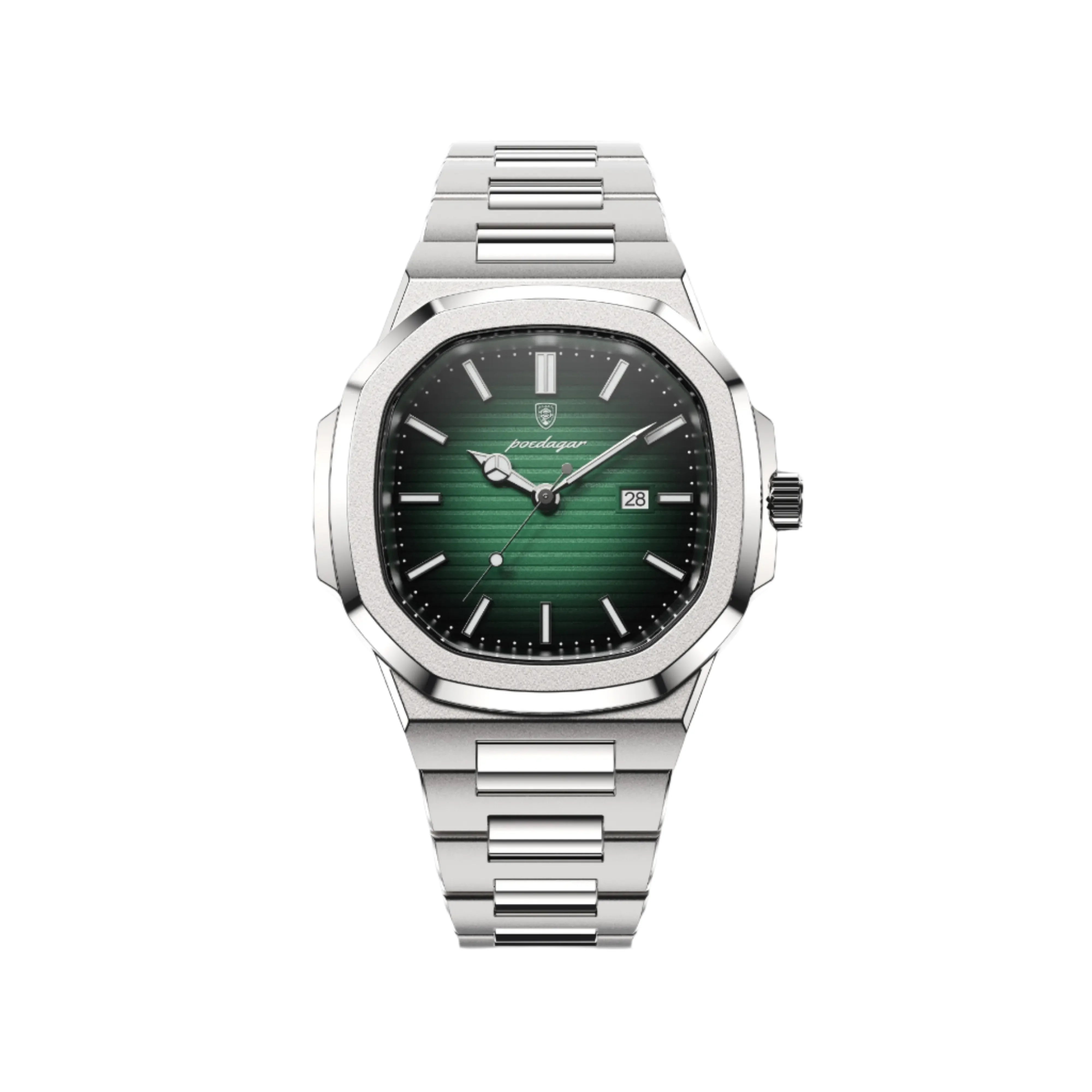 Herrenuhr aus Edelstahl | Quadratisches Zifferblatt