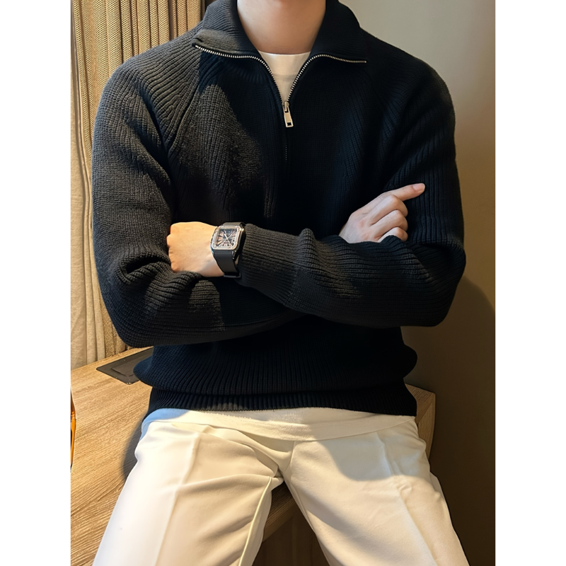 Herren Strick Pullover | Mit Kragen & Quarter Zip