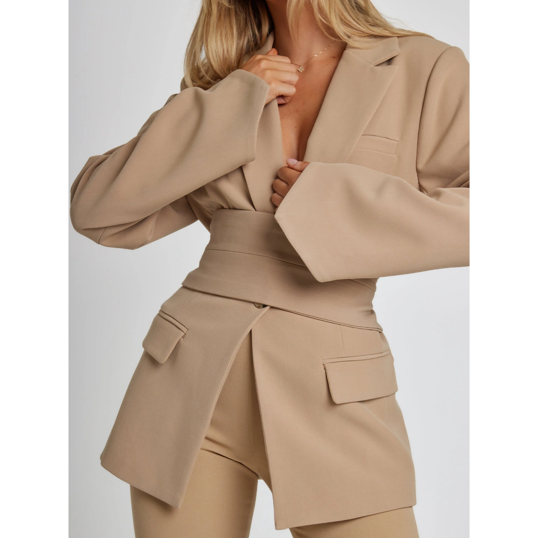 Women’s Belted Blazer
