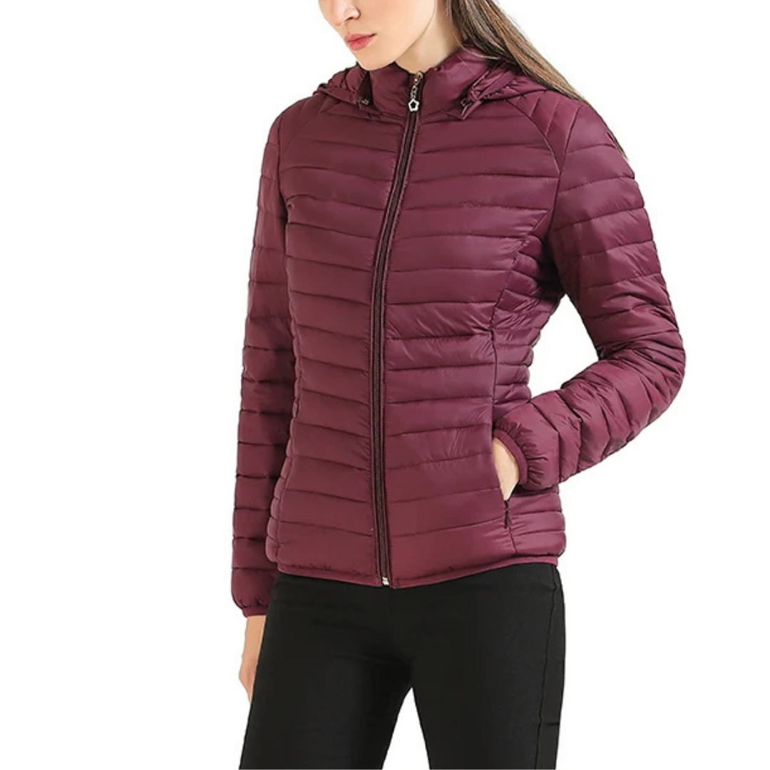 Women’s Quilted Jacket with Hood | Lightweight