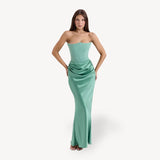 Jasira | Strapless Wedding Guest Dress | Maxi