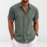 Dino | Classic men's summer shirt with button placket and short sleeves