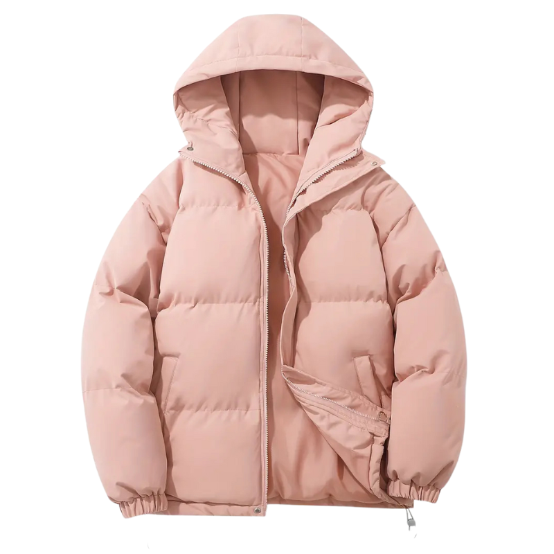 Stuttgart | Wattierte Herren-Pufferjacke mit Kapuze-Rosa-M-Becker Boutique