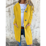 Women's Long Cardigan | With Hood & Large Buttons